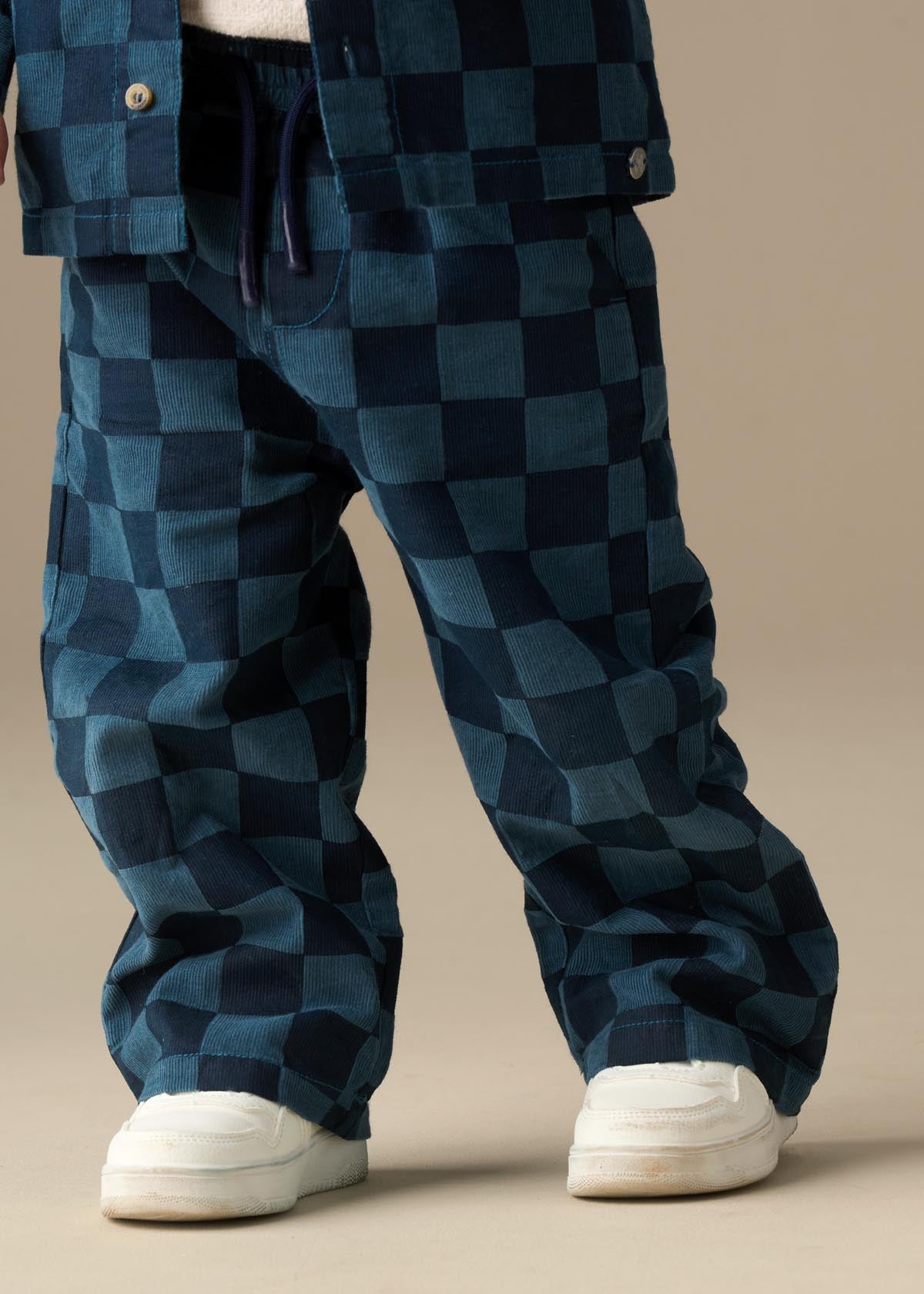 Boy Cord Check Trouser