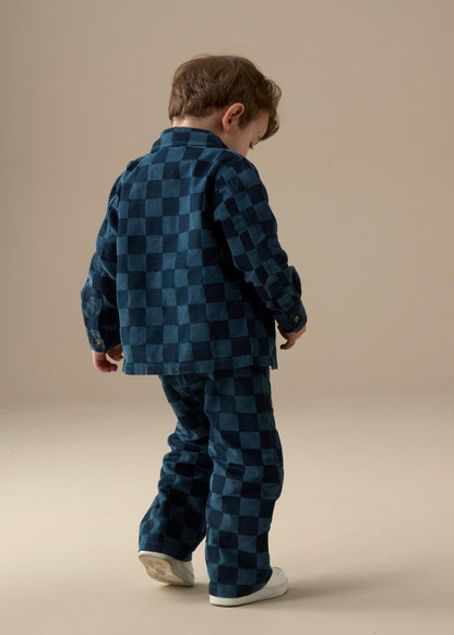 shirt boy cord check trouser