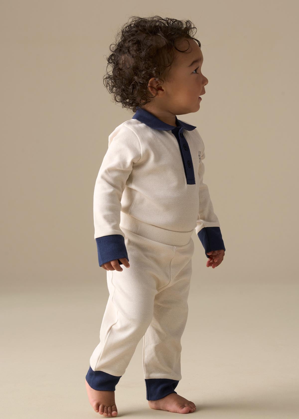 Cotton Herringbone Bodysuit & Legging