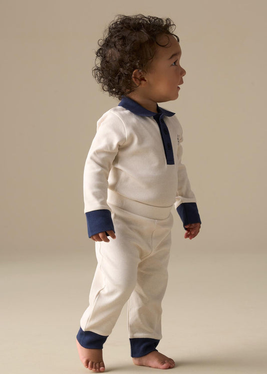 Cotton Herringbone Bodysuit & Legging