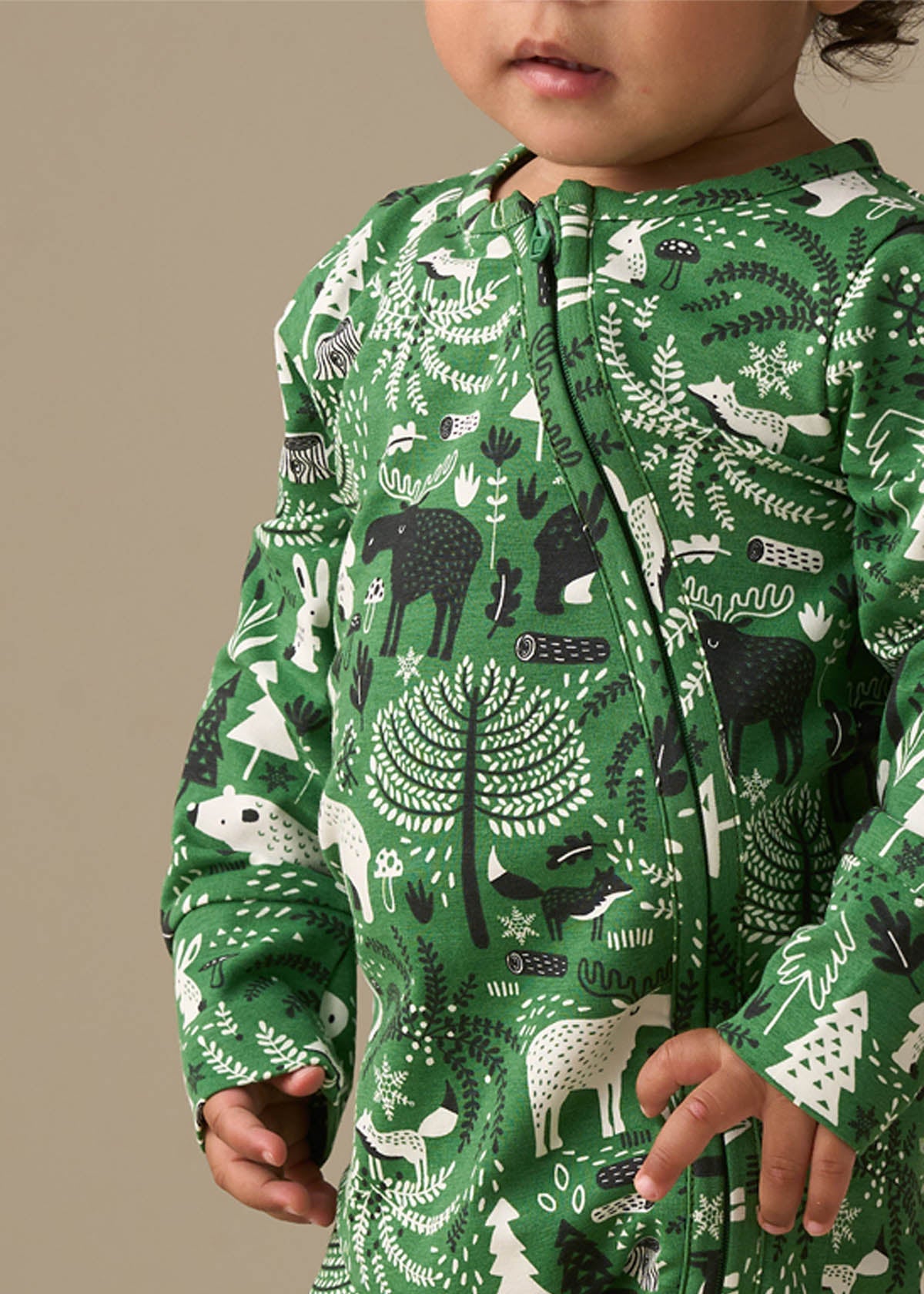 outfit Green Scandi Print Babygrow