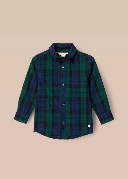 buy boys plaid shirt with bow tie